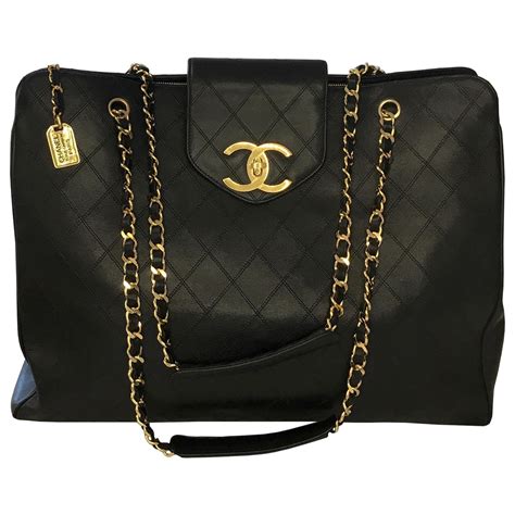 sac cabas chanel cuir|Chanel handbags online.